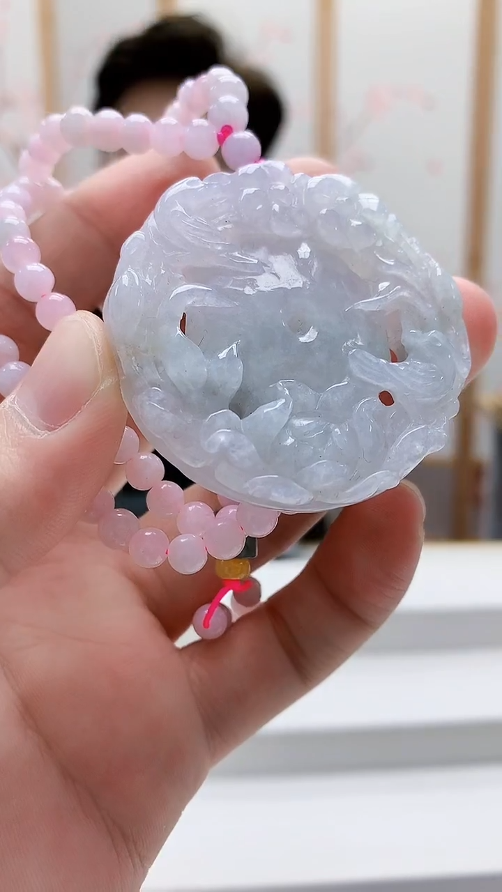 未镶嵌定制翡翠5163bb-毛货挂件22赠珠链