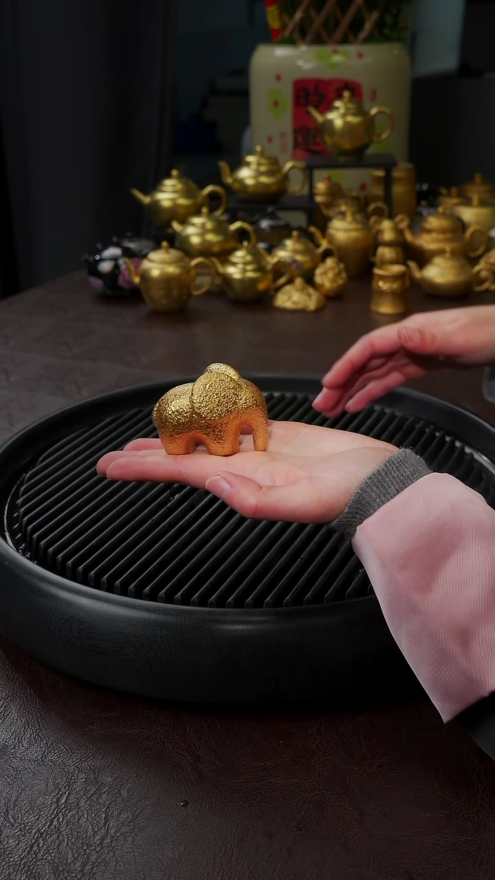 【闪购商品】杯【宜景窑鎏金】小象