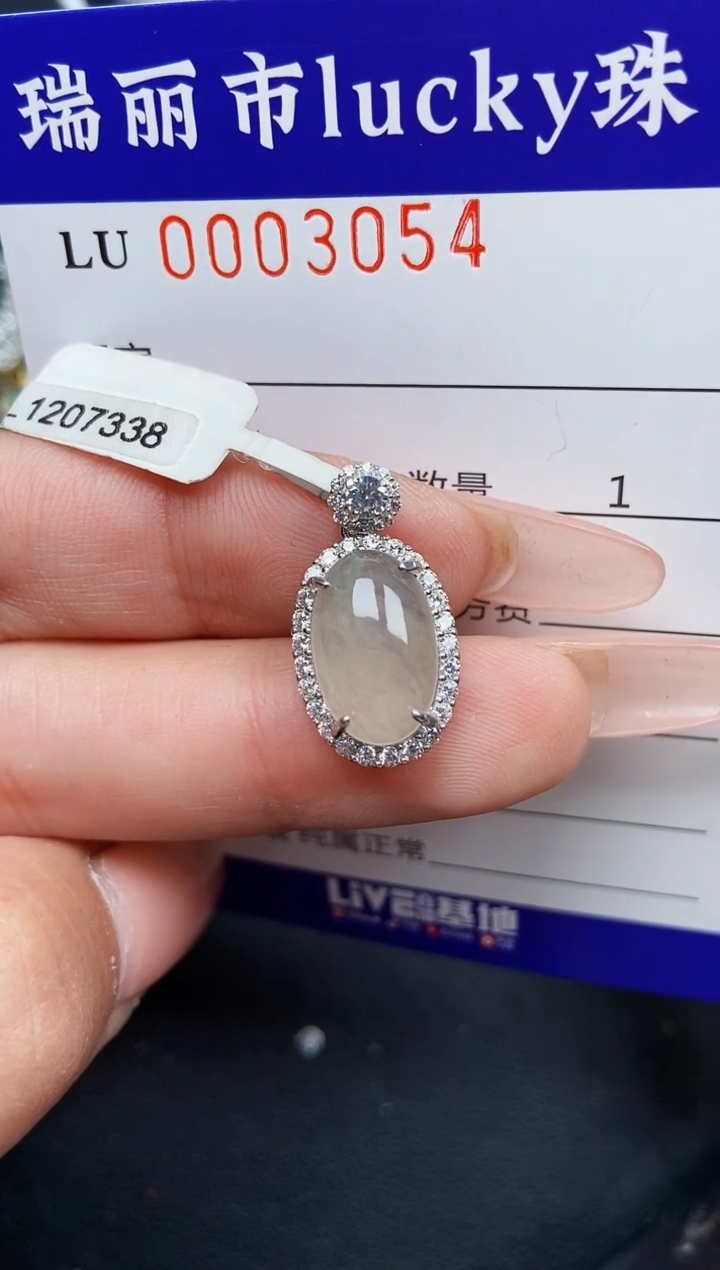 【闪购商品】翡翠颈饰银S925镶嵌3054