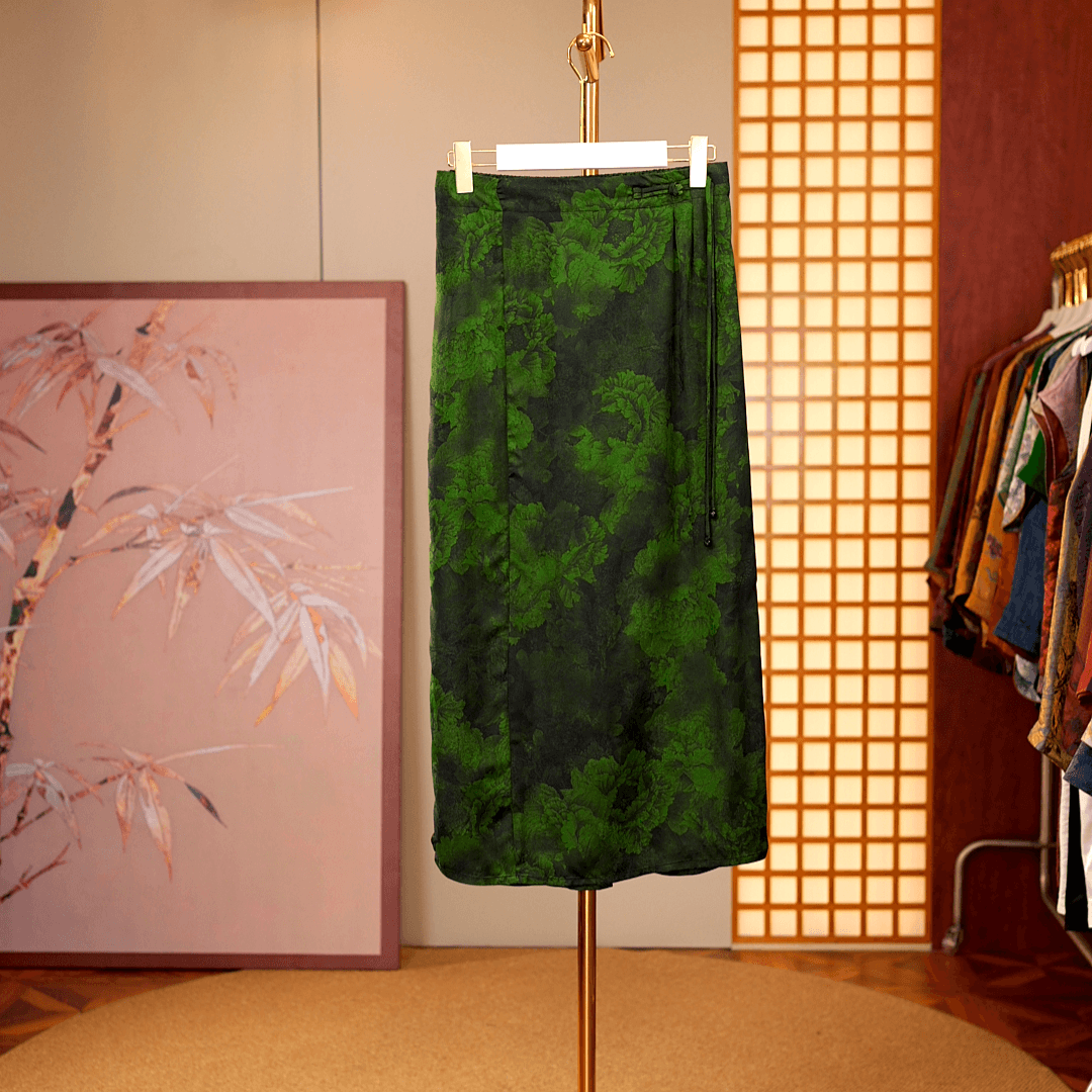 [阑珊春意-半身裙] 新中式国风女士半身裙