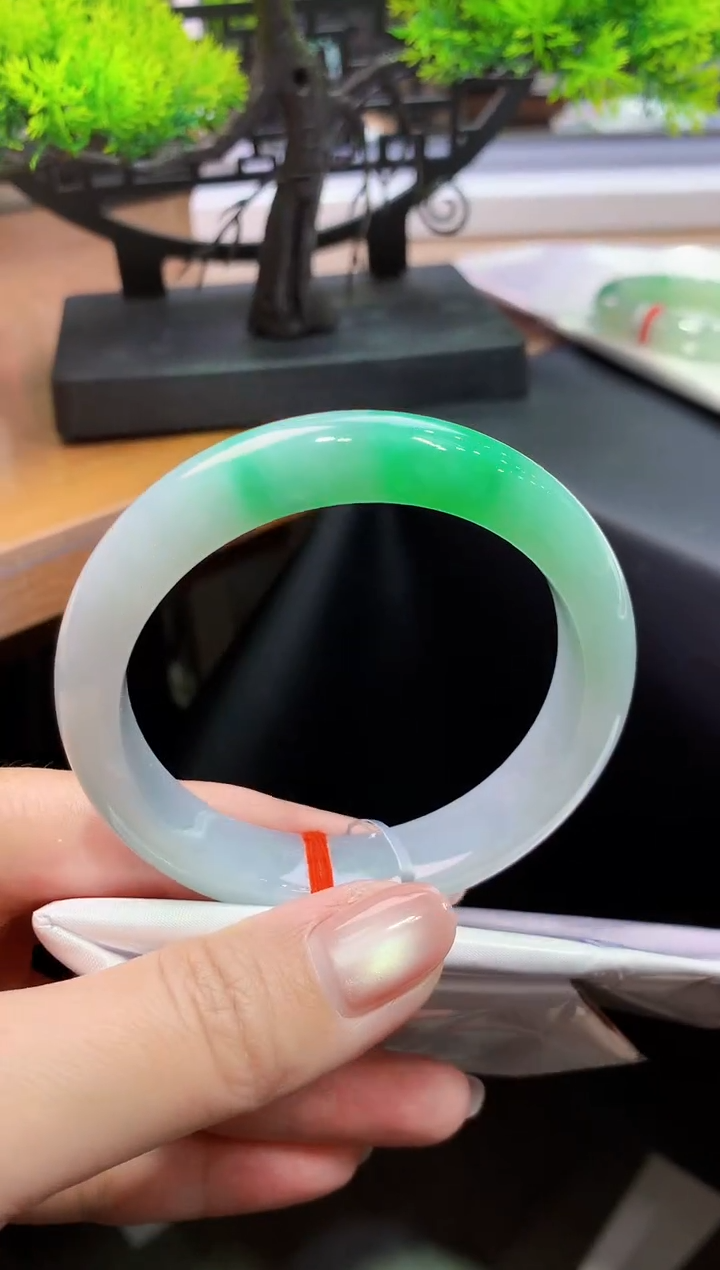 未镶嵌手镯翡翠f58天然缅甸A货翡翠正圈