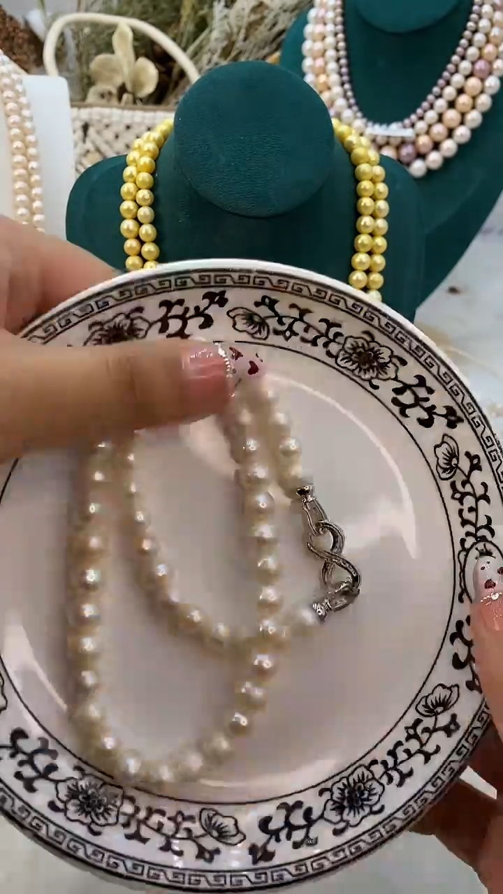 【闪购商品】淡水珍珠项链合金25