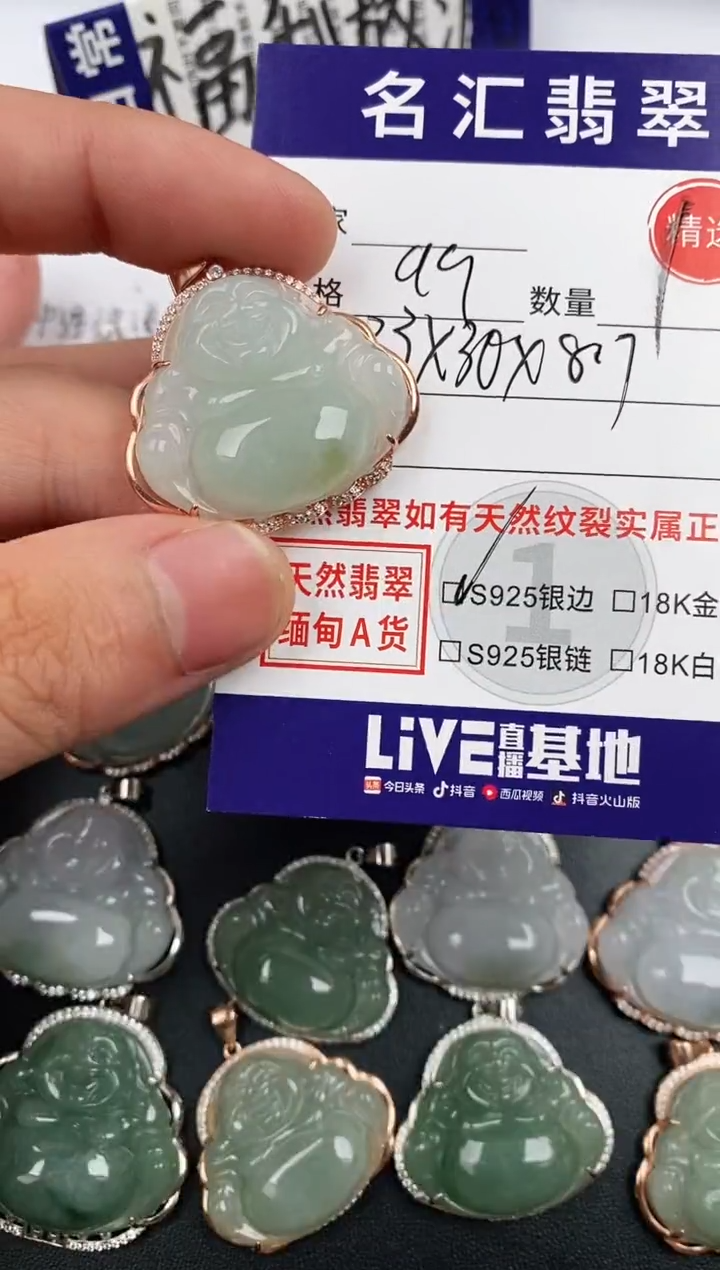 翡翠银S925镶嵌颈饰·