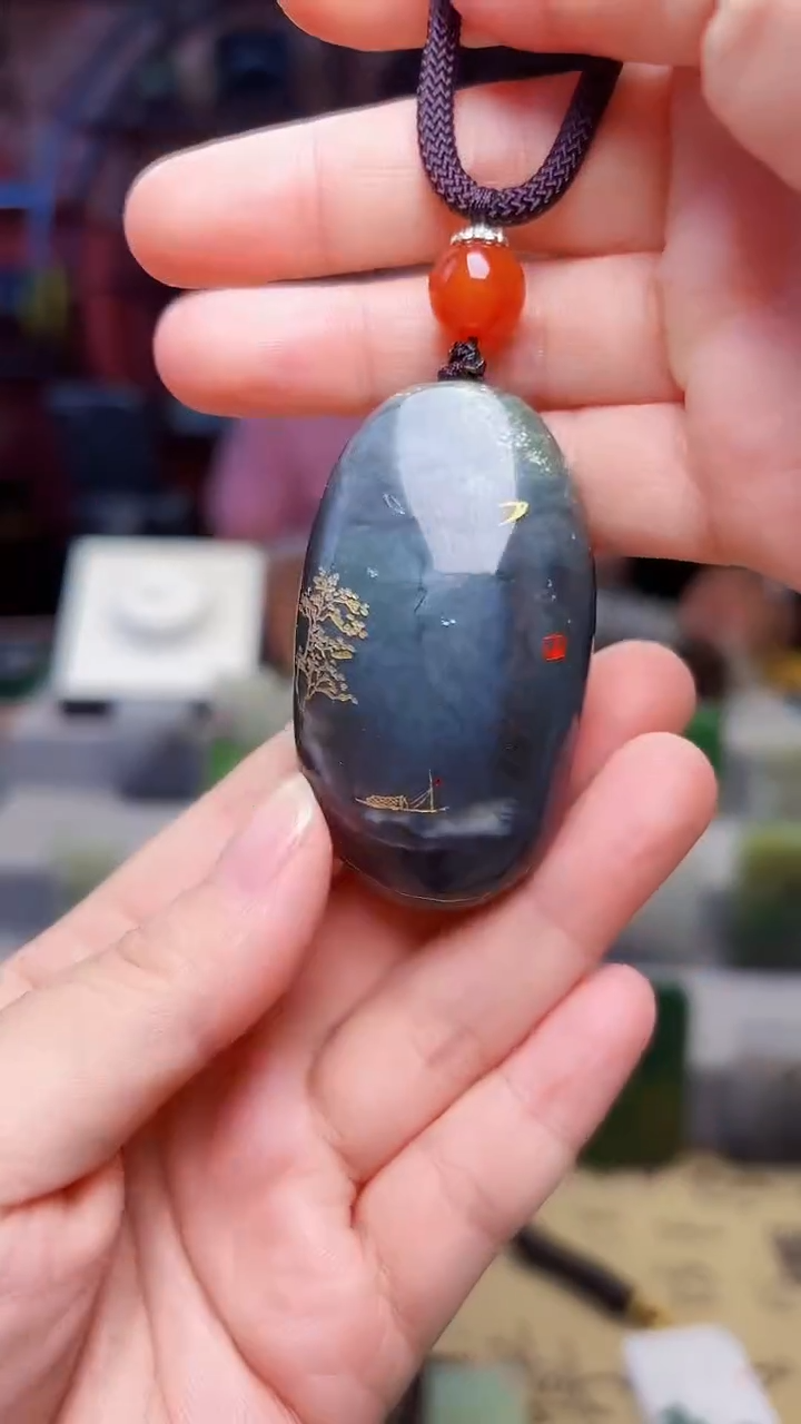 和田玉未镶嵌挂件311