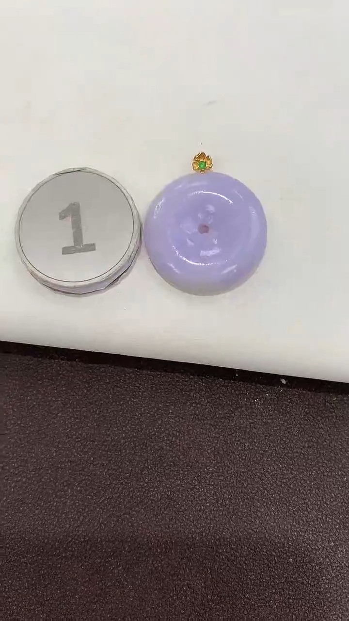 颈饰18K金镶嵌翡翠天然缅甸a货翡翠(多样性发其一