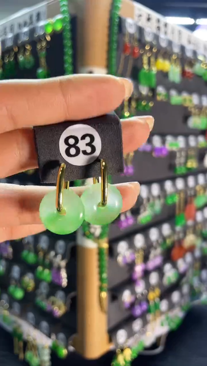 【闪购商品】翡翠耳饰银S925镶嵌83....