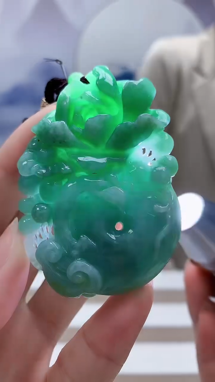 未镶嵌定制翡翠5160ry-毛货挂件1