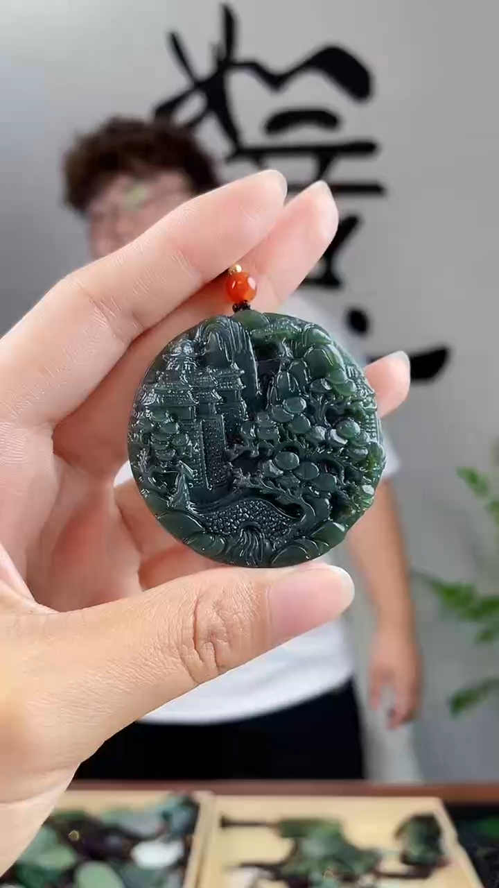 和田玉未镶嵌颈饰拍一发一，多样性发货