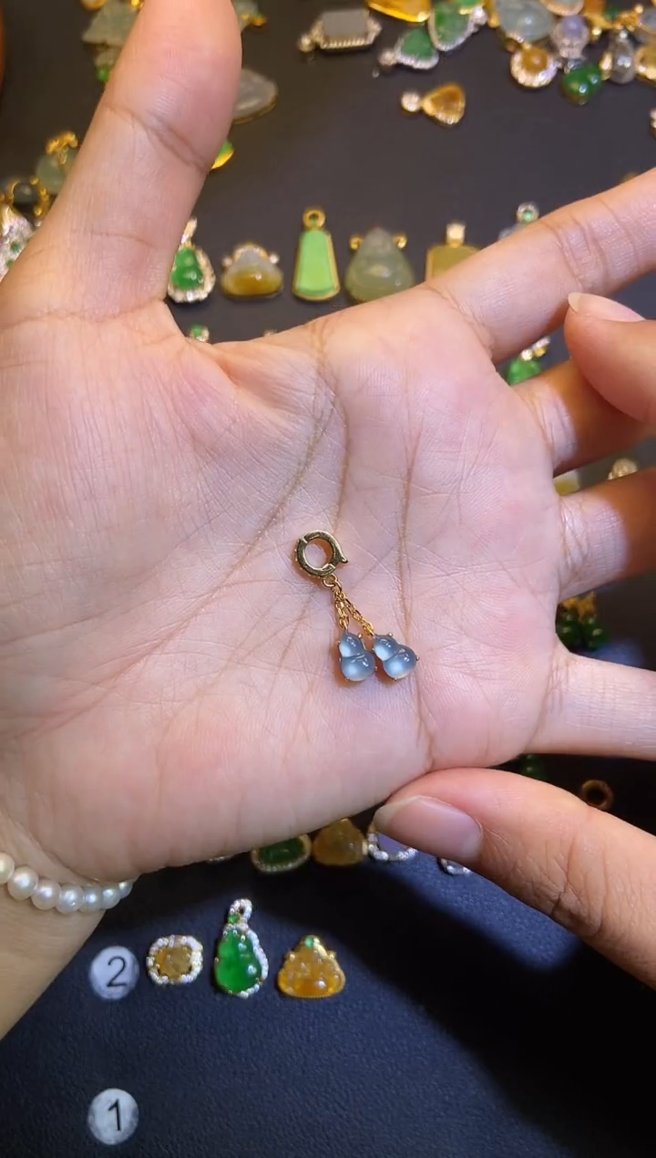 吊坠(不含链)银S925镶嵌翡翠1