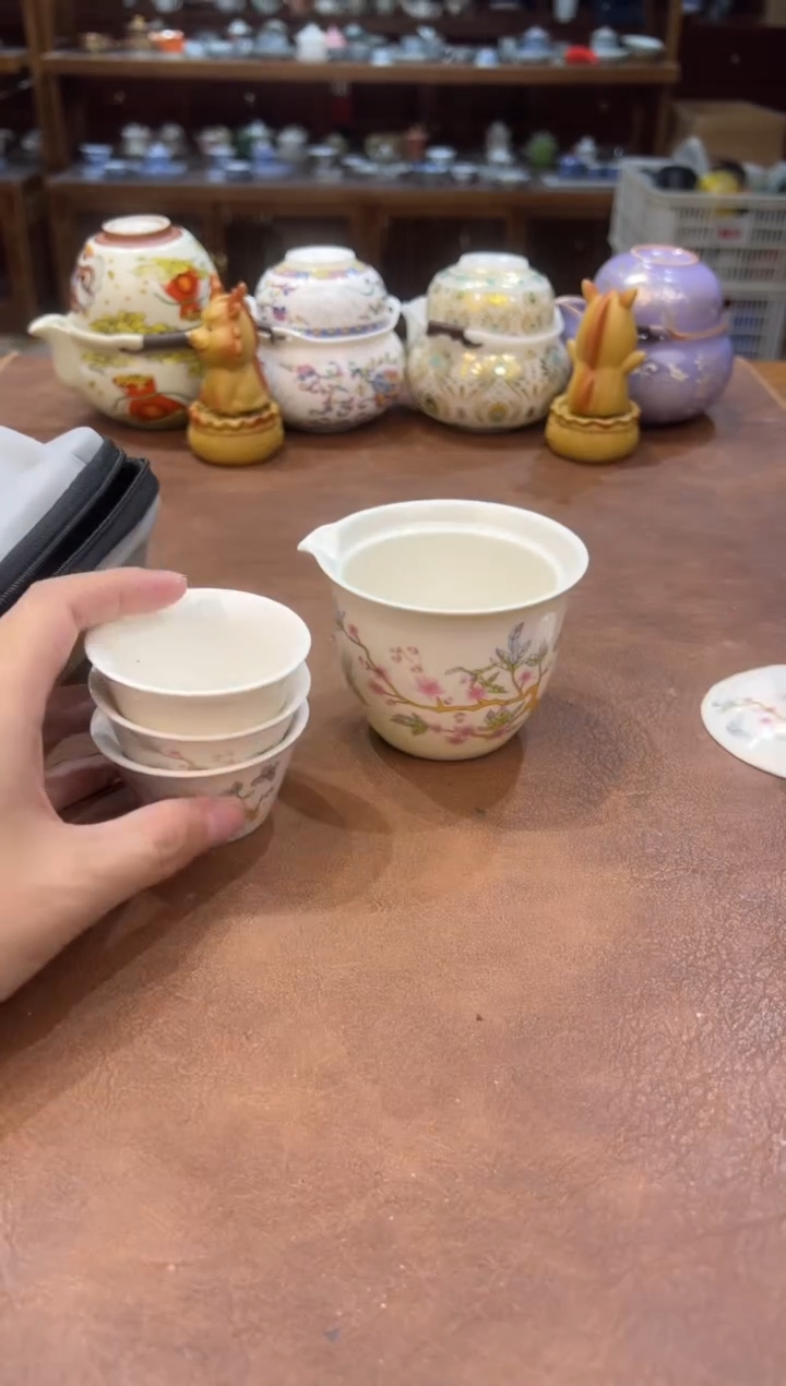 真的很便宜会开片的旅行茶具