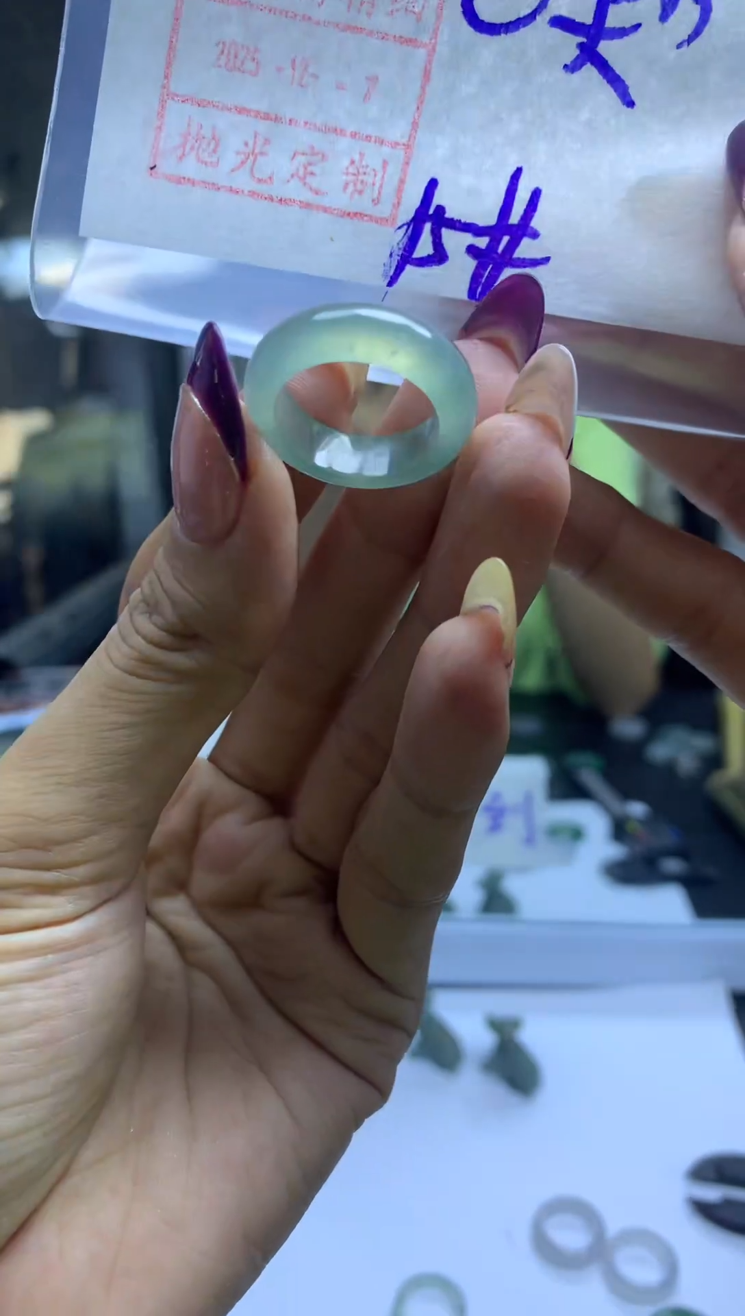 未镶嵌定制翡翠老*戒圈15*1990元毛货需精抛光发