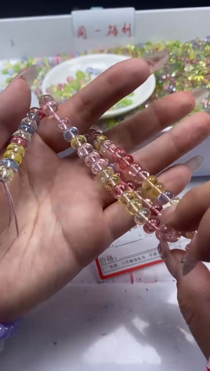 未镶嵌颈饰水晶w2931马卡龙阿赛算盘8*5mm*20颗