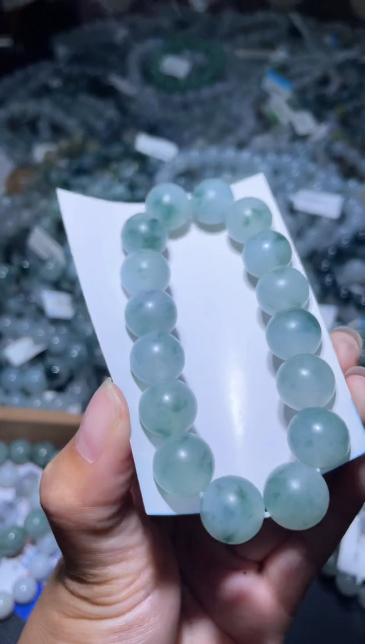未镶嵌定制翡翠天然缅甸翡翠手串98
