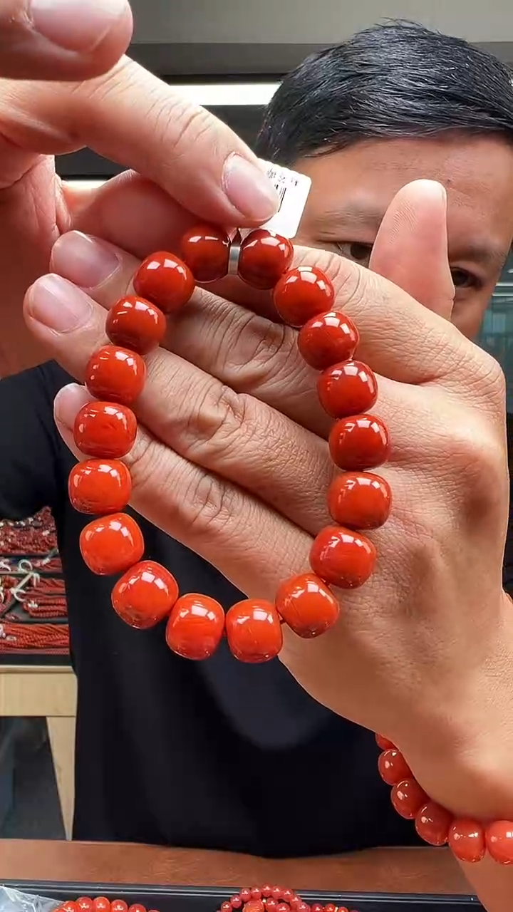 未镶嵌珠串南红玛瑙C24川料大凉山12mm+