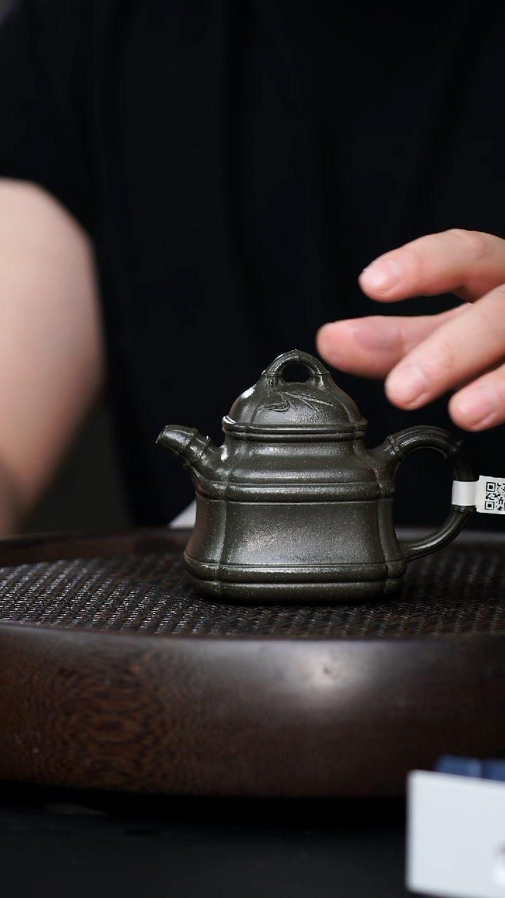 奥****?ZH-0003四方竹鼎（中）-老天青-160cc