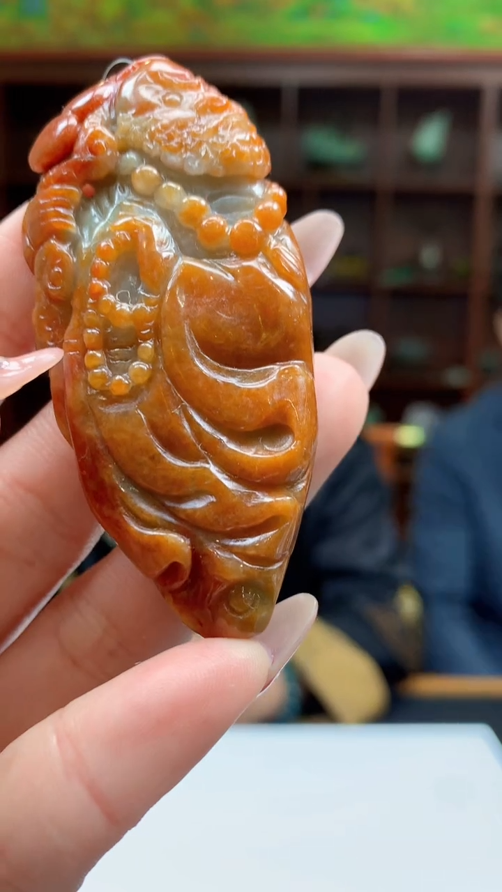 【闪购商品】定制翡翠未镶嵌1049ry-毛货挂件25
