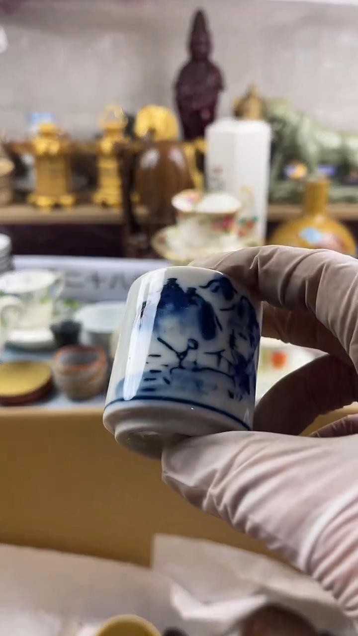 瓷片桃**酱英歌瓷器满28包邮