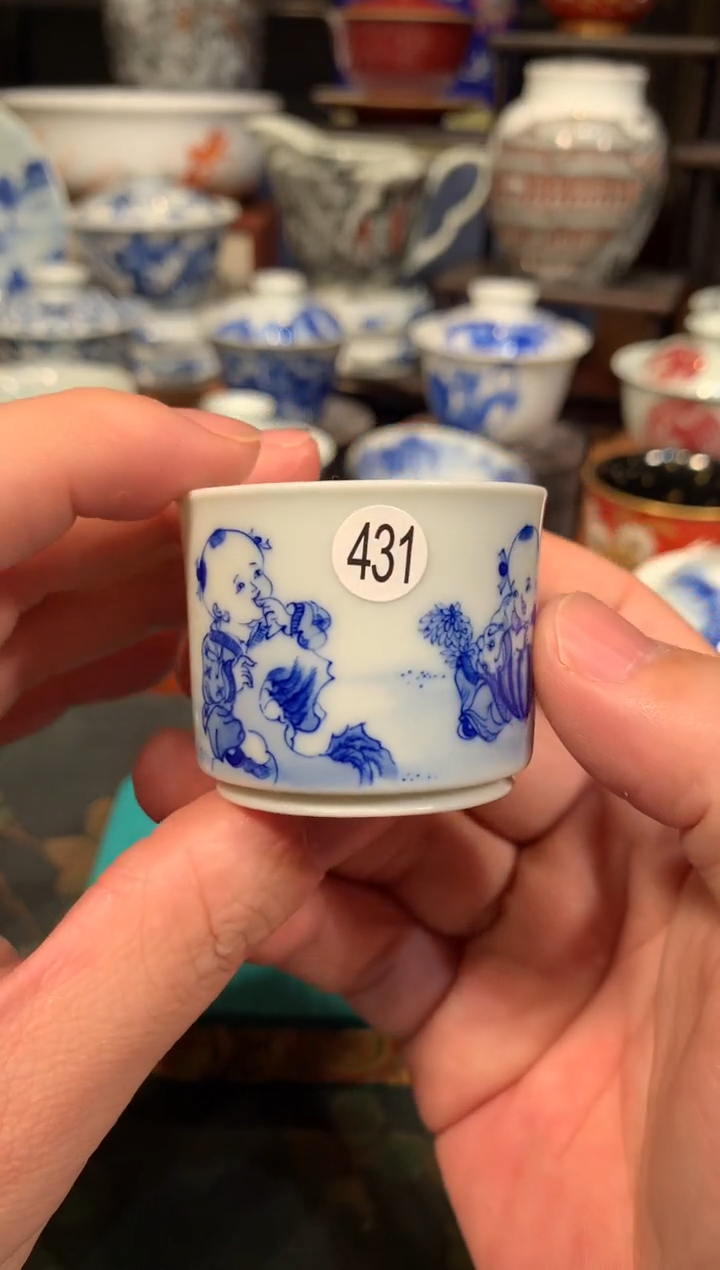 阿*431青花人物杯子