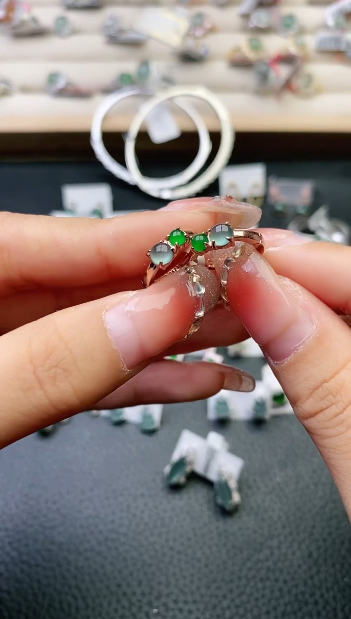 【闪购商品】翡翠戒指银S925镶嵌1111