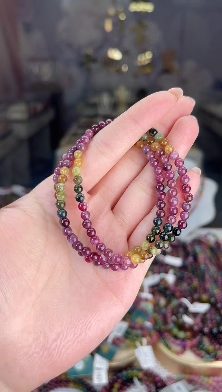 【闪购商品】碧玺/未镶嵌4mm+碧玺多圈多样性发货