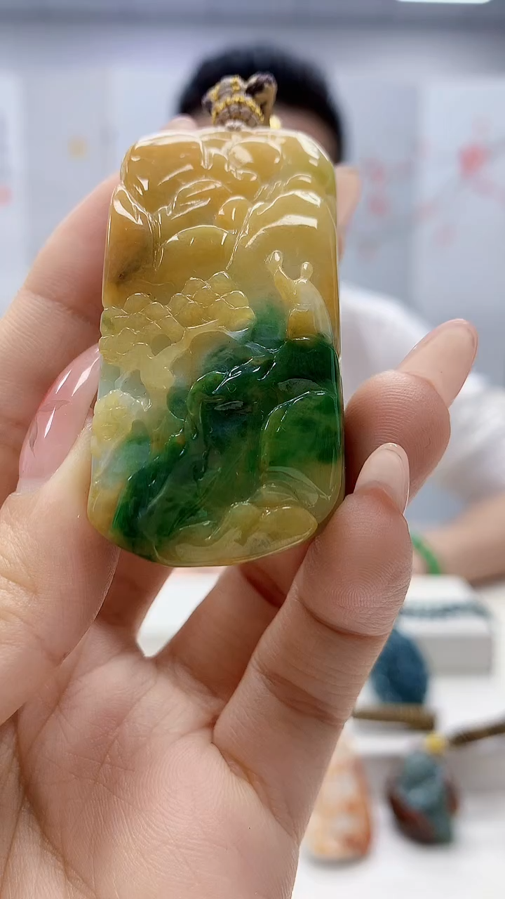未镶嵌定制翡翠4990ty-毛货挂件4