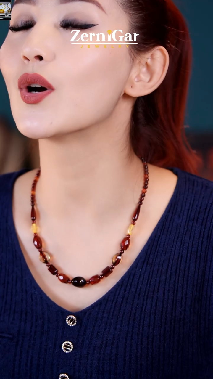 【闪购商品】琥珀颈饰未镶嵌天然琥珀项链