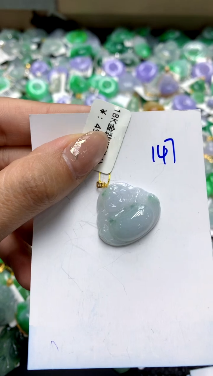 【闪购商品】翡翠颈饰18K金镶嵌V1111111111111111