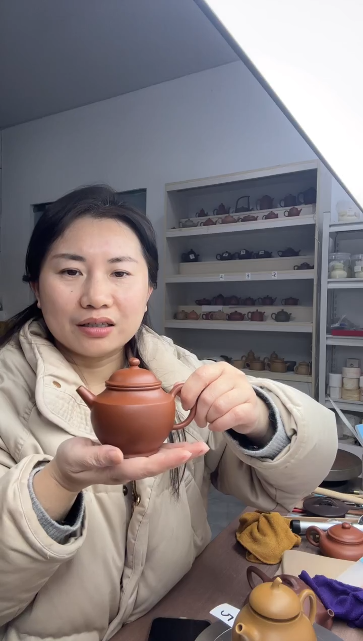 茶壶朱泥全手工宫灯200cc(原矿小煤窑朱泥)