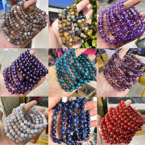 纯天然DIY手串时尚彩色单圈