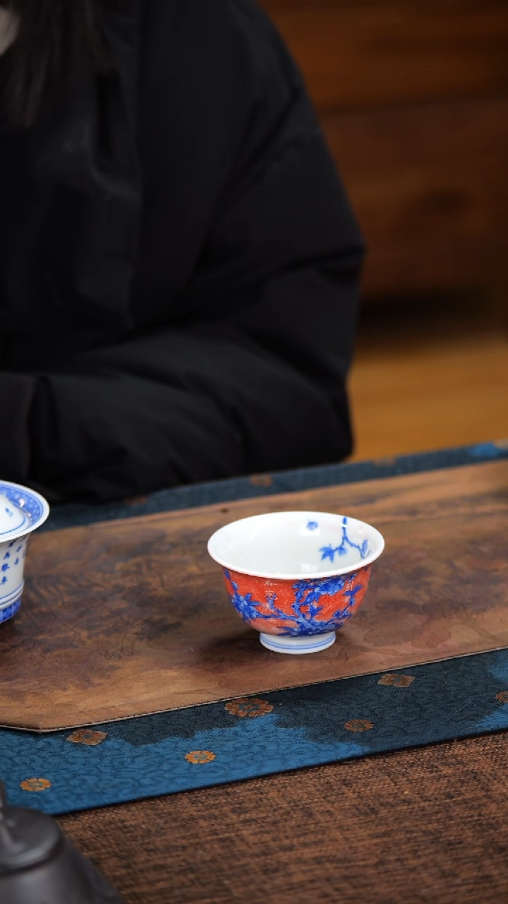 【闪购商品】26228詺兮清窑 流水落花桃花小压手杯