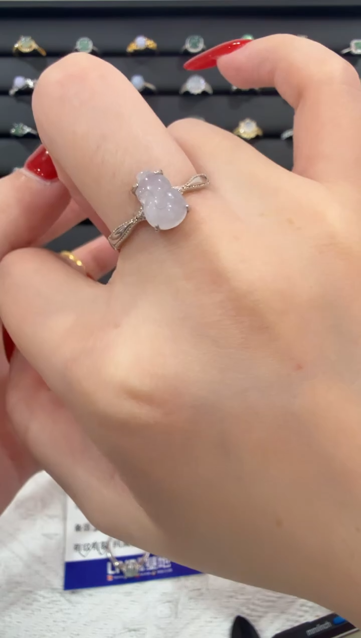 银S925镶嵌戒指翡翠125