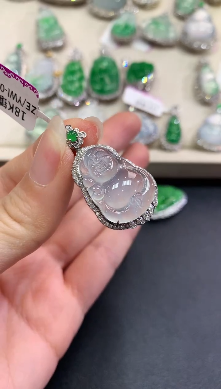 【闪购商品】翡翠颈饰18K金镶嵌C93   