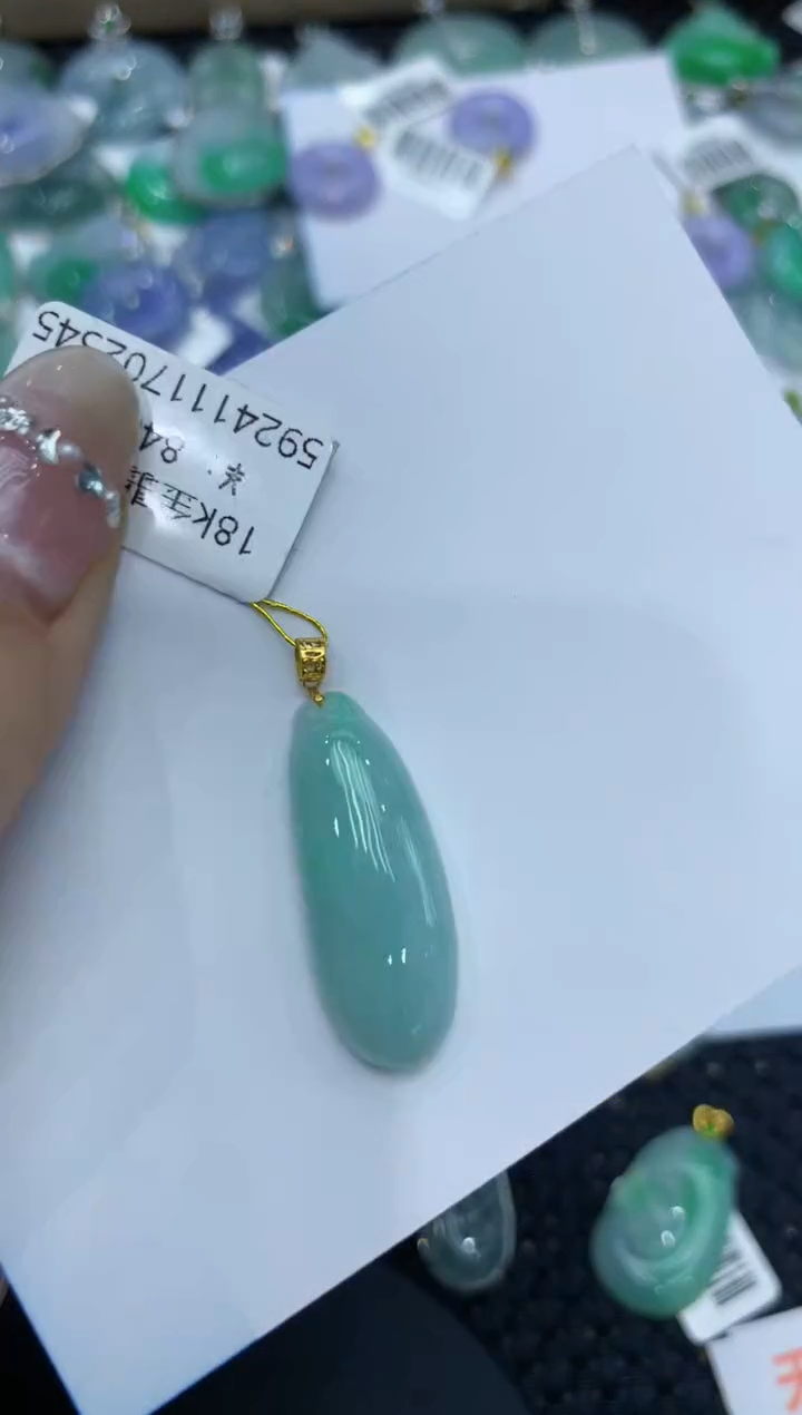 【闪购商品】翡翠颈饰18K金镶嵌 222222222