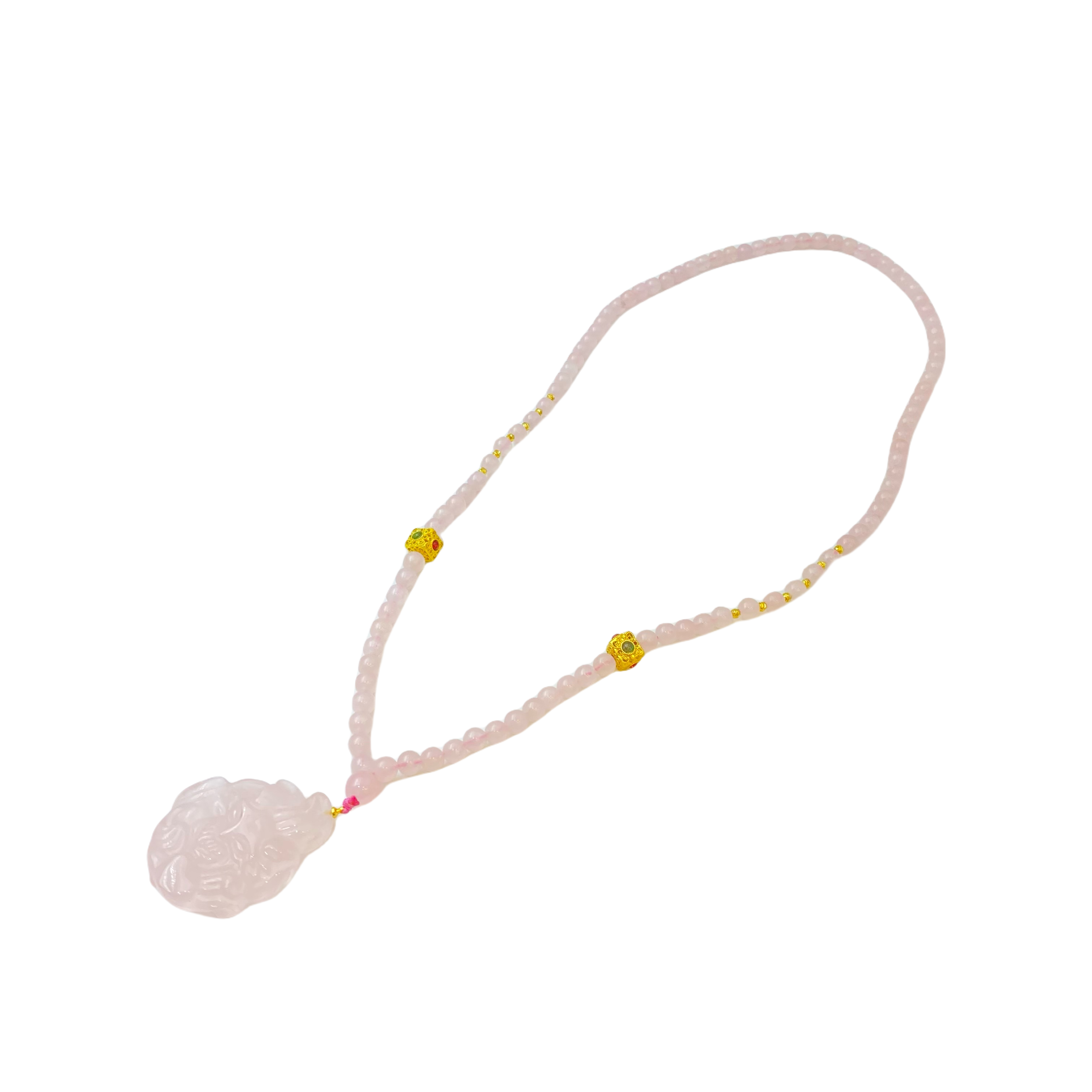 金丝玉九尾狐项链X732