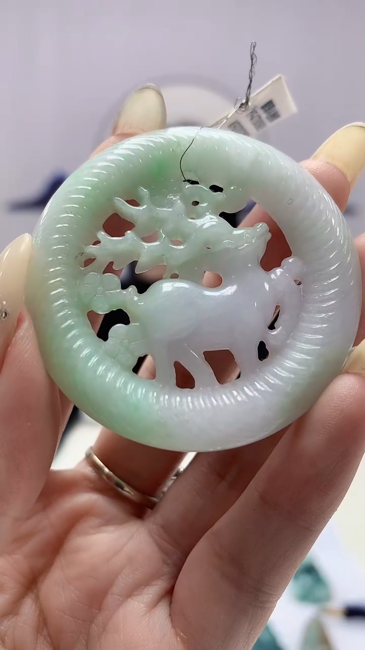 【闪购商品】定制翡翠未镶嵌0405DD-毛货挂件50
