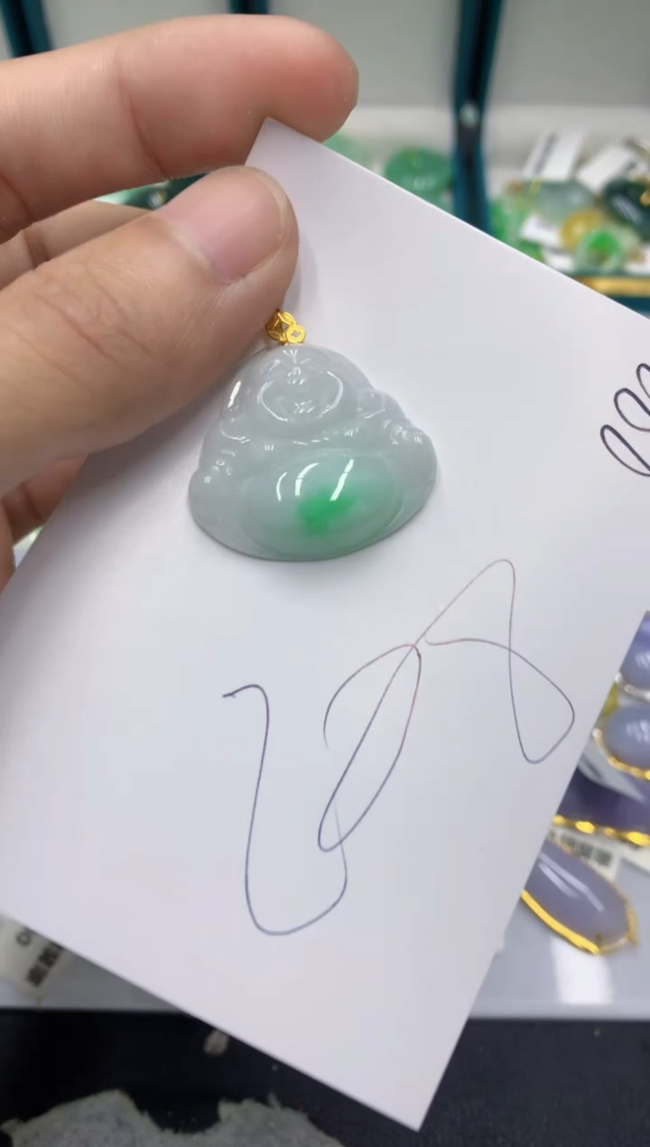 【闪购商品】翡翠颈饰18K金镶嵌翡翠