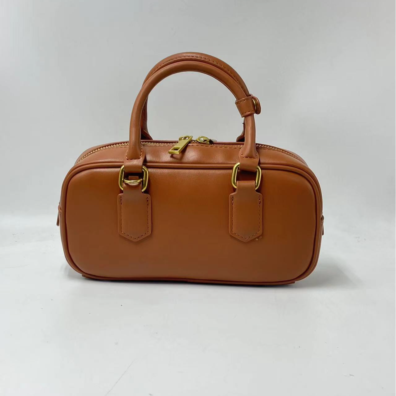 LQ-双手提真皮保龄球-棕色-0143