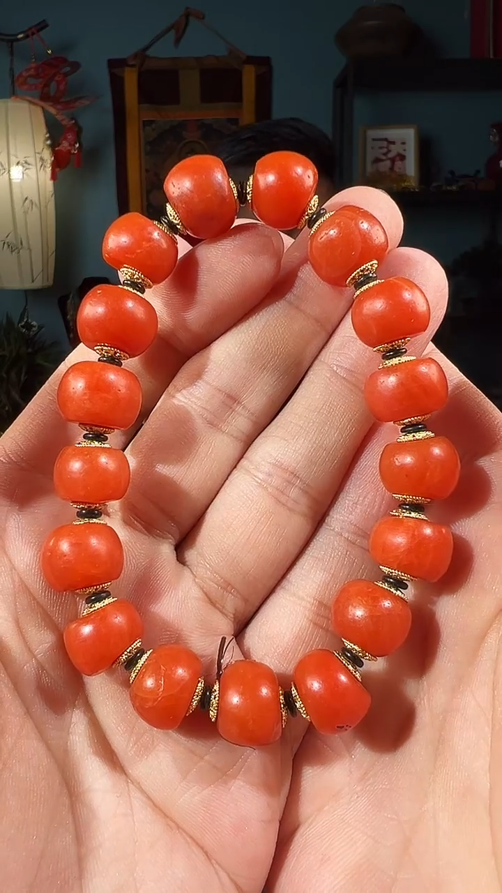 【闪购商品】南红玛瑙手串未镶嵌13+鼓珠
