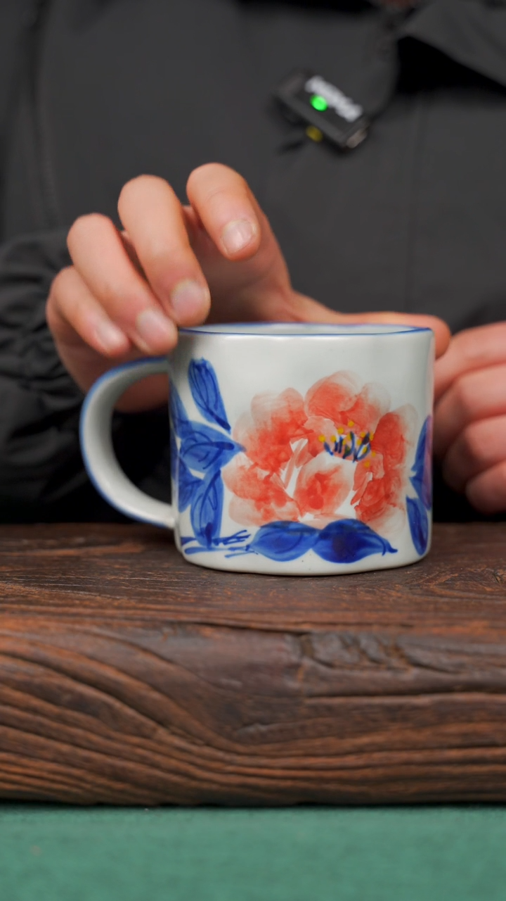 【闪购商品】瓷片69景德镇杯釉下手工手绘瓷器