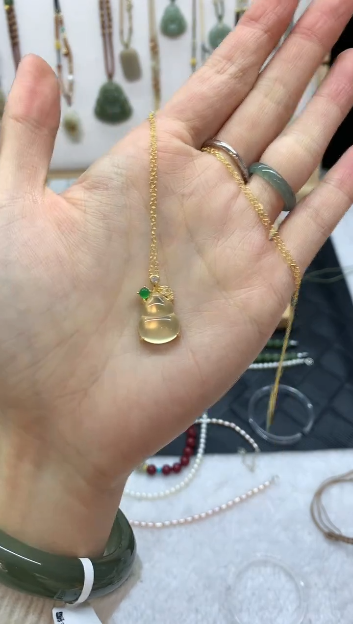 颈饰合金石英质玉有*吊坠4