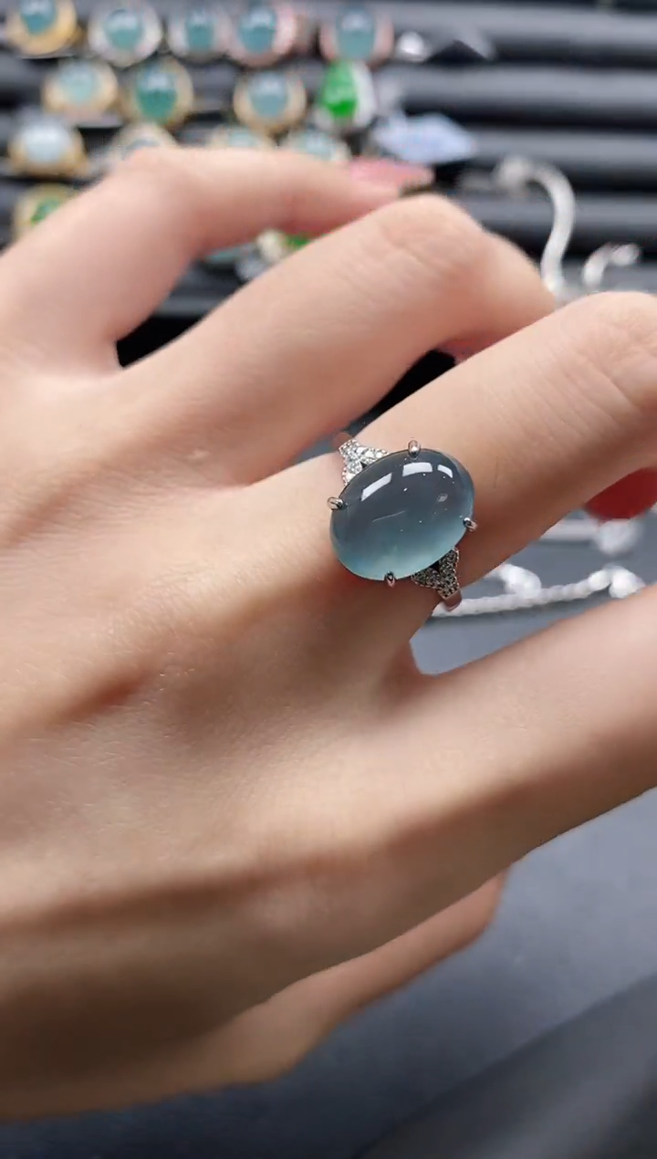 【闪购商品】翡翠戒指银S925镶嵌1111