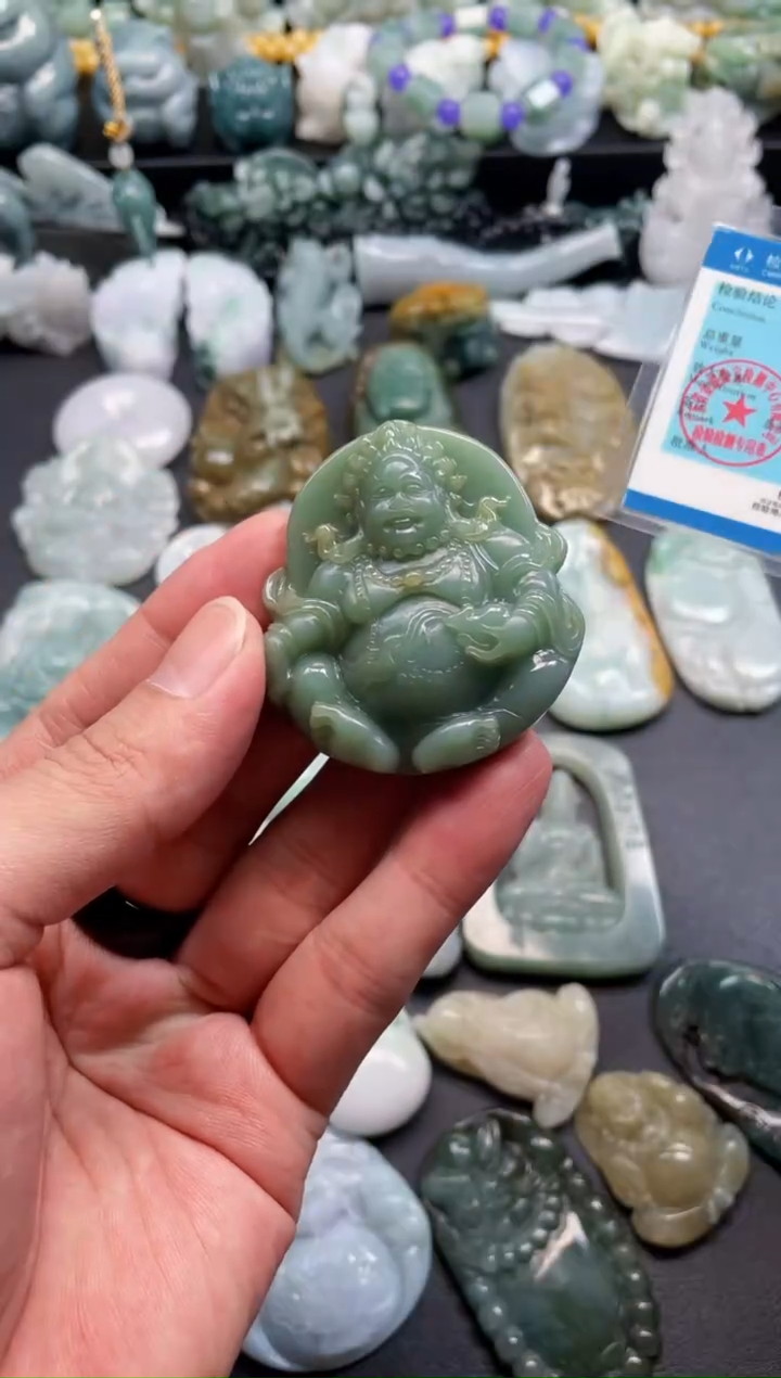 颈饰未镶嵌翡翠T***龙天然翡翠a货