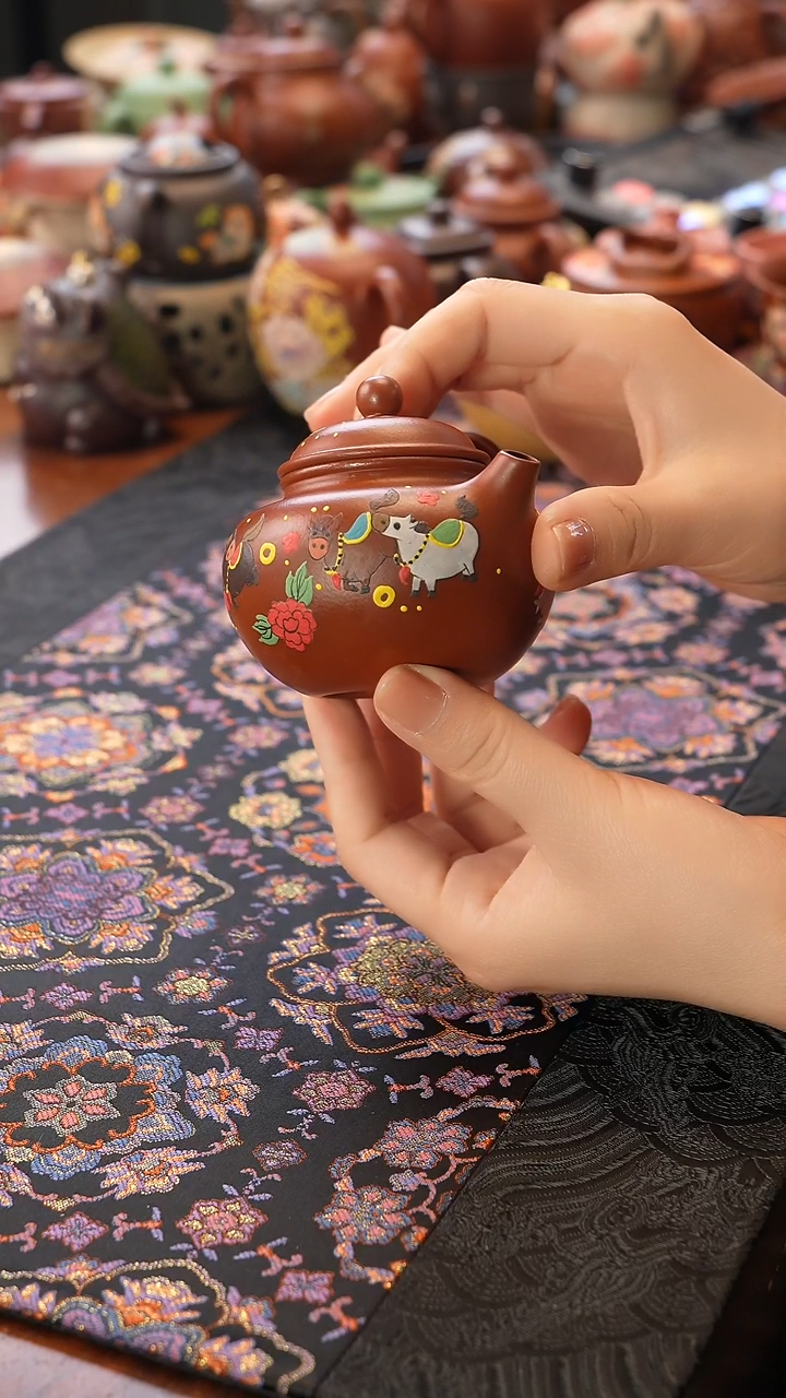 茶壶紫砂朱泥唐羽壶