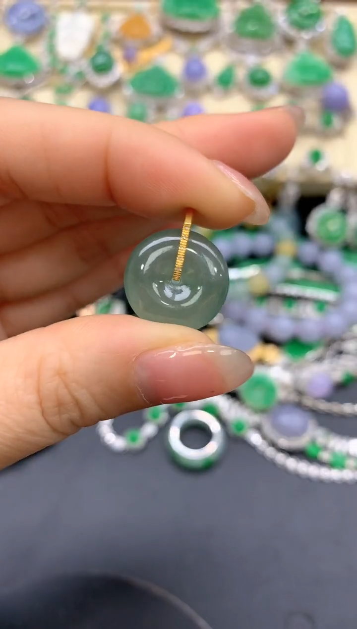 【闪购商品】翡翠颈饰18K金镶嵌37-中国好珍宝