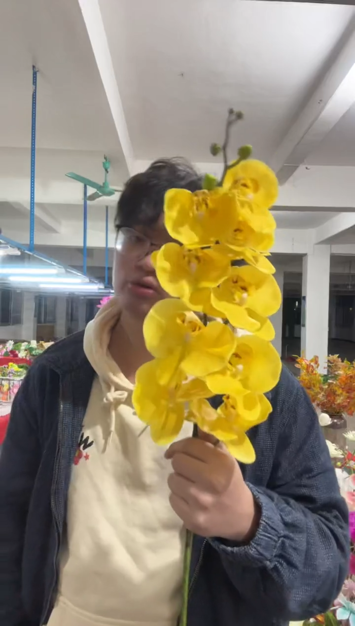 【闪购商品】仿真花朵九头蝴蝶兰1束