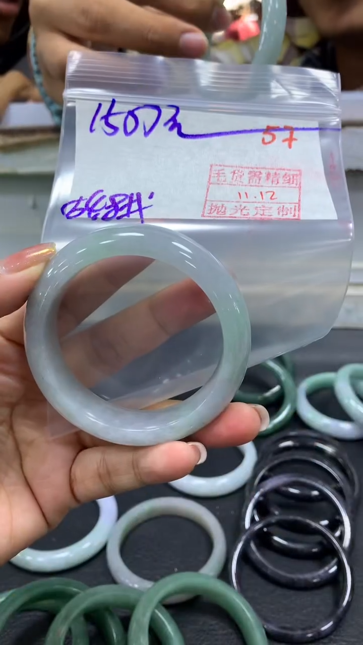 未镶嵌定制翡翠毛货需精细抛光+拍一发一+57