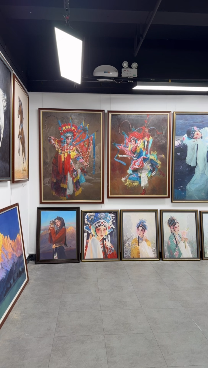 竖款穆桂英70*110cm纯画芯