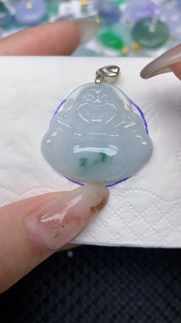 颈饰未镶嵌翡翠天然缅甸翡翠a货百元以上9元证书费自理