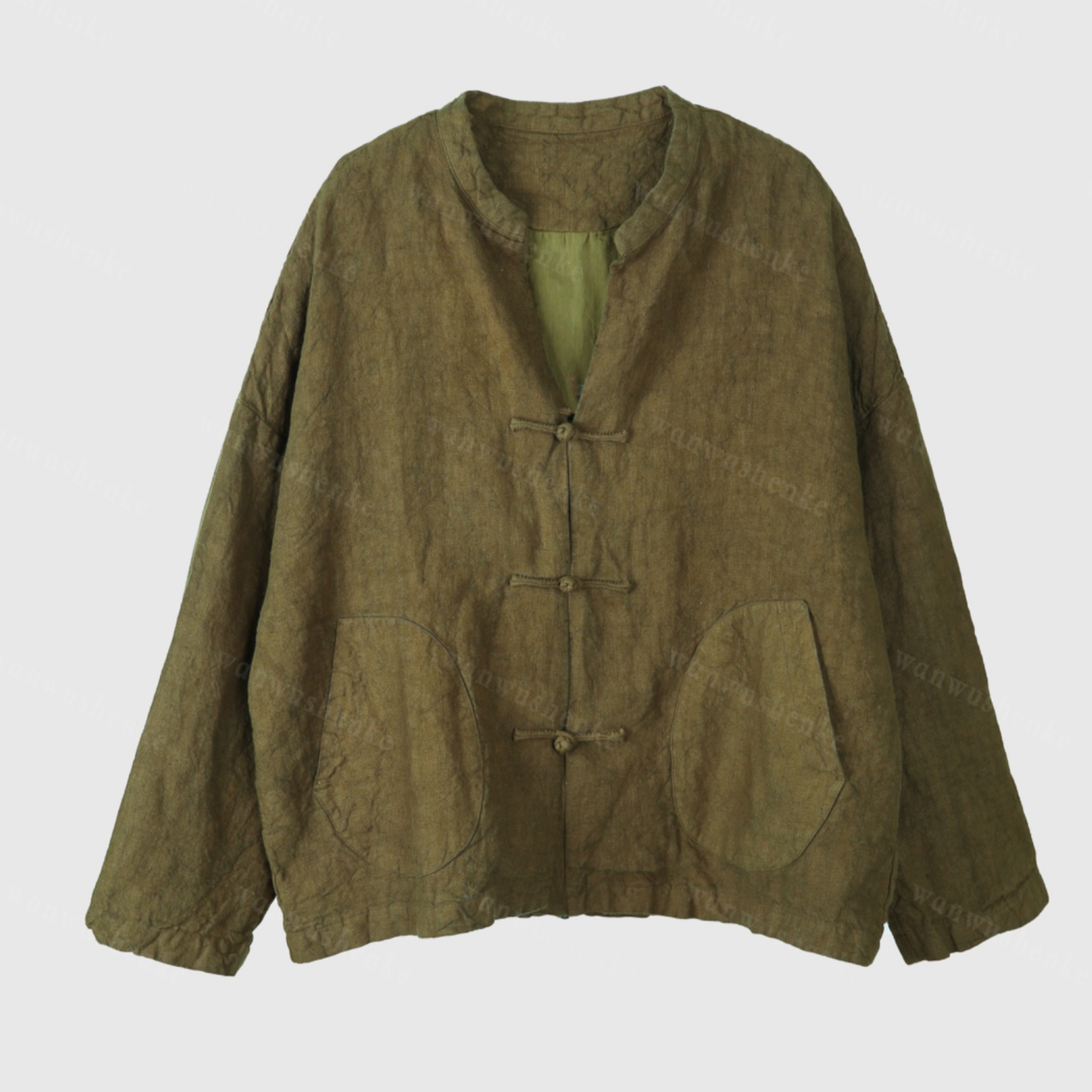 万物身客 时尚质感盘口开衫（定制款 无吊牌）