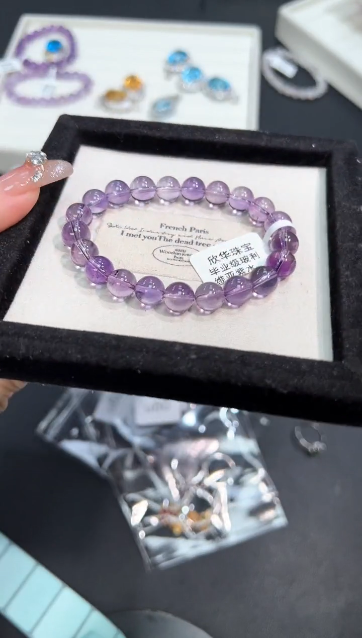 【闪购商品】水晶手串未镶嵌64u多样性发其一/1条默认微瑕